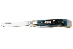 Case Pocket Tiny Trapper, Worn Mediterranean Blue Bone, Peach Seed Jig 51862, 62154 SS Pocket Knife