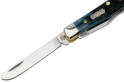 Case Pocket Tiny Trapper, Worn Mediterranean Blue Bone, Peach Seed Jig 51862, 62154 SS Pocket Knife -Case Knives Sales CE51862 03 case