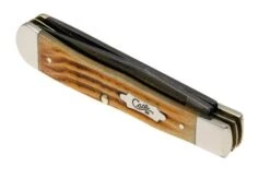 Case Trapper 52420 Burnt Goldenrod Damascus 6254 Pocket Knife -Case Knives Sales CE52420 05 case