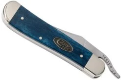 Case Russlock Mediterranean Blue Bone, Smooth, 52802, 61953L SS Pocket Knife -Case Knives Sales CE52802 04 case