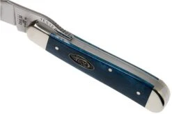 Case Russlock Mediterranean Blue Bone, Smooth, 52802, 61953L SS Pocket Knife -Case Knives Sales CE52802 06 case