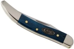 Case Small Texas Toothpick Mediterranean Blue Bone, Smooth, 52804, 610096 SS Pocket Knife -Case Knives Sales CE52804 04 case 1