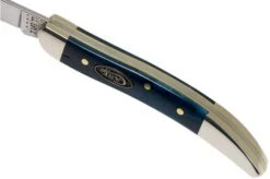 Case Small Texas Toothpick Mediterranean Blue Bone, Smooth, 52804, 610096 SS Pocket Knife -Case Knives Sales CE52804 06 case 1