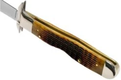 Case Cheetah Antique Bone, Rogers Corn Cob Jig, 52836, 6111 1/2L SS Pocket Knife -Case Knives Sales CE52836 05 case knives