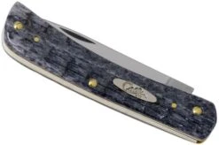 Case Sod Buster Jr Pocket Worn Grey Bone, Crandall Jig, 58412, 6137 CV Pocket Knife -Case Knives Sales CE58412 04 case