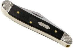 Case Peanut Ebony Wood, Worked Bolsters, 59674, 7220 SS Pocket Knife -Case Knives Sales CE59674 04 case 1