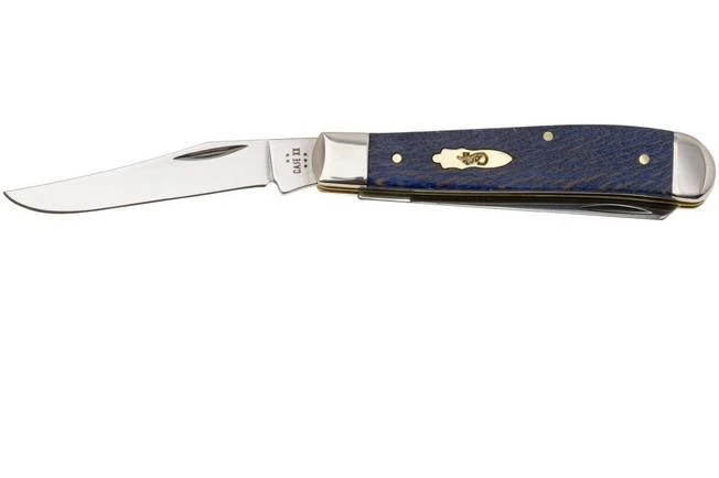 Case Mini Trapper Blue Smooth Sycamore Wood, 63731, 7207 SS Pocket Knife 1 Case Mini Trapper Blue Smooth Sycamore Wood, 63731, 7207 SS Pocket Knife
