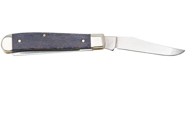 Case Mini Trapper Blue Smooth Sycamore Wood, 63731, 7207 SS Pocket Knife 2 Case Mini Trapper Blue Smooth Sycamore Wood, 63731, 7207 SS Pocket Knife - Image 2
