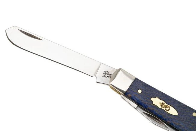 Case Mini Trapper Blue Smooth Sycamore Wood, 63731, 7207 SS Pocket Knife 4 Case Mini Trapper Blue Smooth Sycamore Wood, 63731, 7207 SS Pocket Knife - Image 4