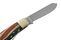 Case Large Stockman 64142 Star Spangled Smooth Natural Bone, Pocket Knife -Case Knives Sales CE64142 05 case