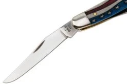 Case Muskrat Embellished Smooth Natural Bone, Star Spangled, 64143, MUSKRAT SS Pocket Knife -Case Knives Sales CE64143 03 case
