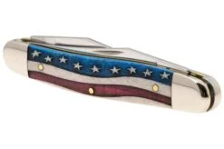 Case Muskrat Embellished Smooth Natural Bone, Star Spangled, 64143, MUSKRAT SS Pocket Knife -Case Knives Sales CE64143 05 case