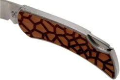 Case X Woodchuck Executive Lockback Brushed Stainless, Giraffe, 64320, M1300L SS Pocket Knife -Case Knives Sales CE64320 06 case knives