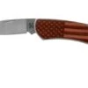 Case X Woodchuck Executive Lockback Brushed Stainless, Flag, 64324, M1300L SS Pocket Knife