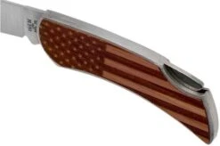 Case X Woodchuck Executive Lockback Brushed Stainless, Flag, 64324, M1300L SS Pocket Knife -Case Knives Sales CE64324 06 case knives