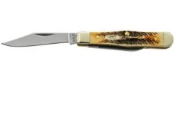 Case Small Swell Center Jack 65326 Jigged Stag Bone, Stainless Steel, Pocket Knife