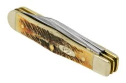 Case Small Swell Center Jack 65326 Jigged Stag Bone, Stainless Steel, Pocket Knife -Case Knives Sales CE65326 06 case