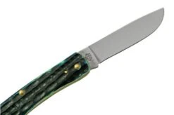 Case Jig Sod Buster Jr, Hunter Green Bone, Deep Canyon, 75832, 6137 SS, Pocket Knife -Case Knives Sales CE75832 05 case